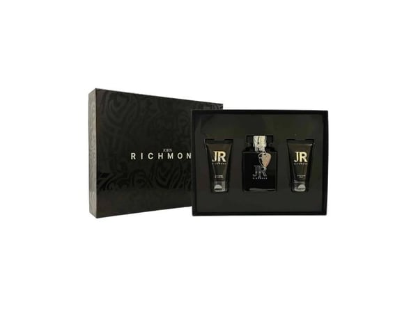 John Richmond-sett: Man Eau De Parfum 100 ml + Man nærende shower gel 50 ml + Man after-shave balm 50 ml