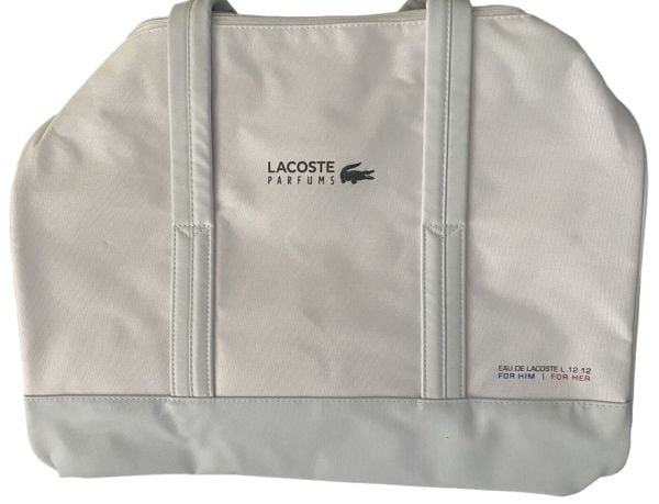 Lacoste Eau de Lacoste L.12.12, polyester, veske, weekendveske, hvit, unisex, 16 x 10 x 10 tommer