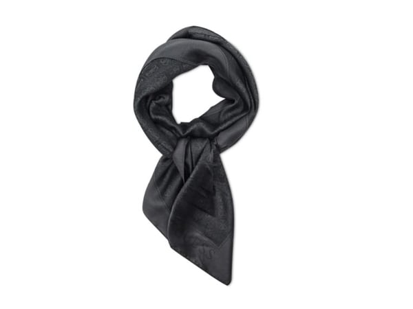 Guess Rossana tekstilt skjerf, Coal, 4G-logo, AW8851 POL03, 135 x 135 cm