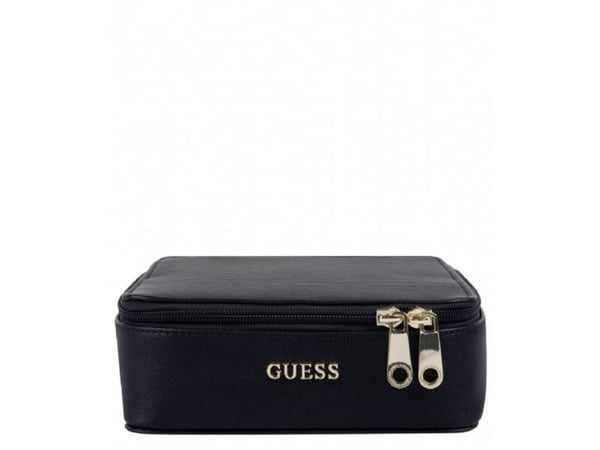 Guess reise-/bag for kvinner i syntetisk lær, smykkeskrin, svart 18 x 6 x 18 cm
