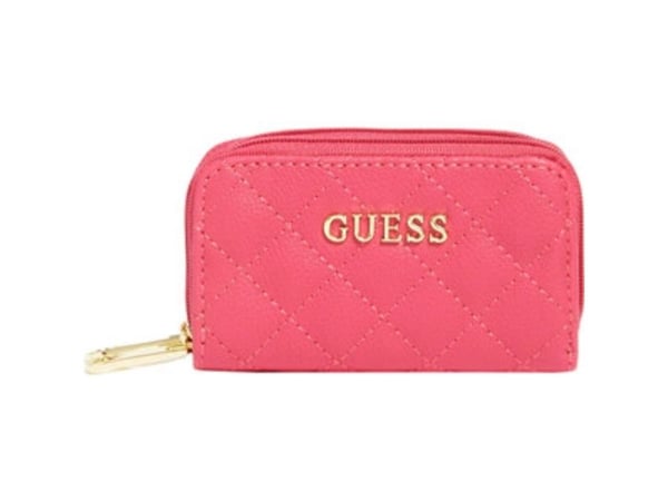 Guess Earlene veske i polyester, dobbel glidelås, rosa, for kvinner, 10 x 18 x 7,5 cm