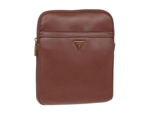 Guess, Scala, syntetisk skinn, tekstilveske, brun, HMSCALP2223BRO, for menn, 20 x 22,5 x 2,5 cm for menn