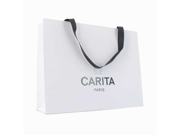 Carita Carita Paris håndveske i skinn, elfenben, størrelse L