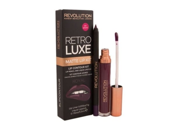 Makeup Revolution Retro Luxe Kit - Matte Royal leppestift og konturblyant til lepper