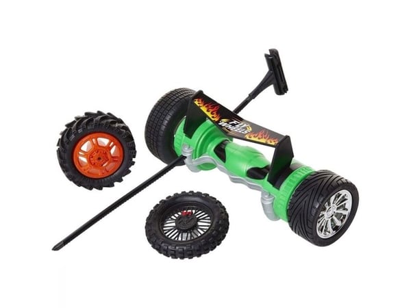 Jakks Pacific 4 dekk + Turbo Launcher, Fly Wheels, grønn (for gutter 8+ år)