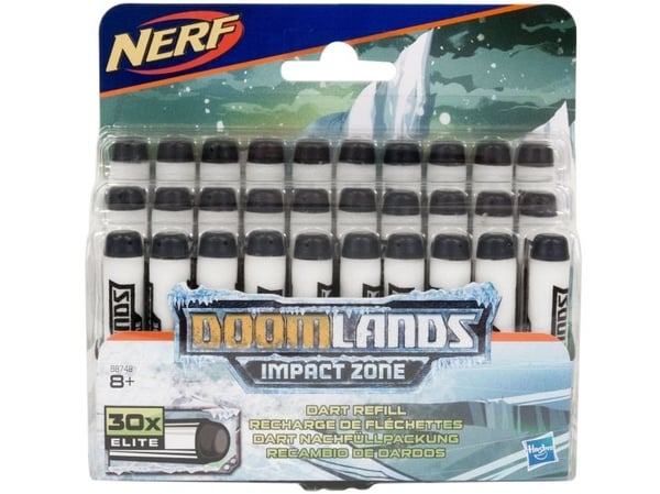 Nerf-set Nerf DoomLands Impact Zone refill, darts, för pojkar 8+ år, 30 st