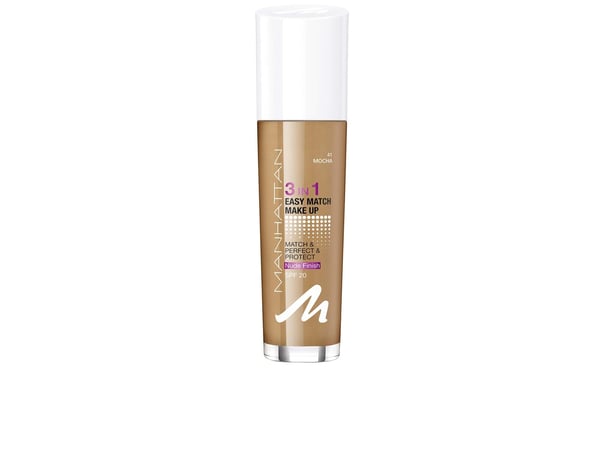 Manhattan Easy Match 3-i-1 Liquid Foundation, 41 Mocha, SPF 20, 30 ml (for kvinner)