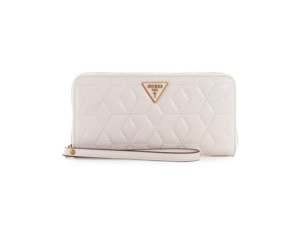 Guess Elenia tekstil lommebok SLG Large Zip stone for kvinner