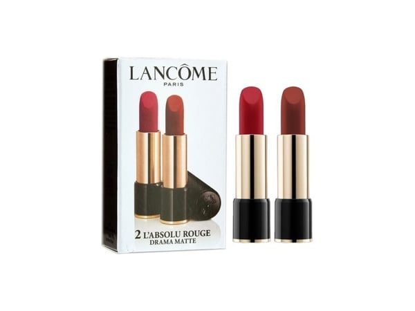 Lancome Duo-sett, Lancome L`Absolu Rouge Matte, kremleppestift 290 Drama, 2 stk, 3.4 g (for kvinner)