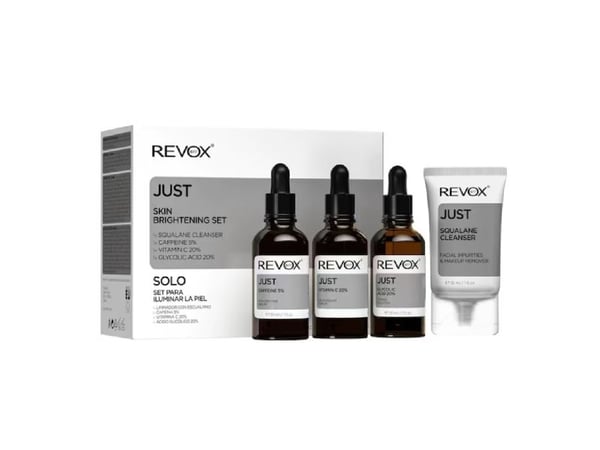 Skjønnhetssett Revox B77 Brightening Set: Just/Caffeine 5% + Just/Vitamin C 2% + Just/Glycolic Acid 20% + Just/Squalane
