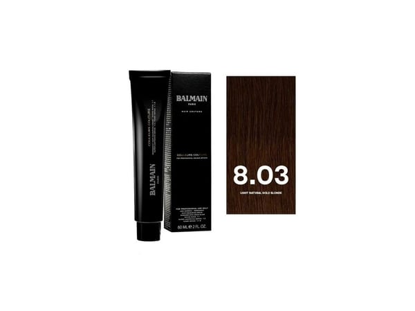 Balmain Professionnel Couleurs Couture permanent hårfärg 8.03 Light Natural Gold Blonde 60 ml