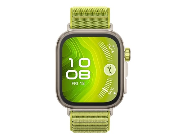 Huawei Watch Fit 4 Pro - Aluminiumslegering - smartklokke med stropp - nylon - grønn - håndleddstørrelse: 130-210 mm - display 1.82" - Bluetooth - ...