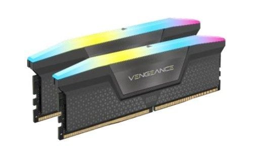 CORSAIR Vengeance RGB - DDR5 - sett - 16 GB: 2 x 8 GB - DIMM 288-pin - 6000 MT/s / PC5-44800 - CL36 - 1.35 V - ikke-bufret - on-die ECC - grå