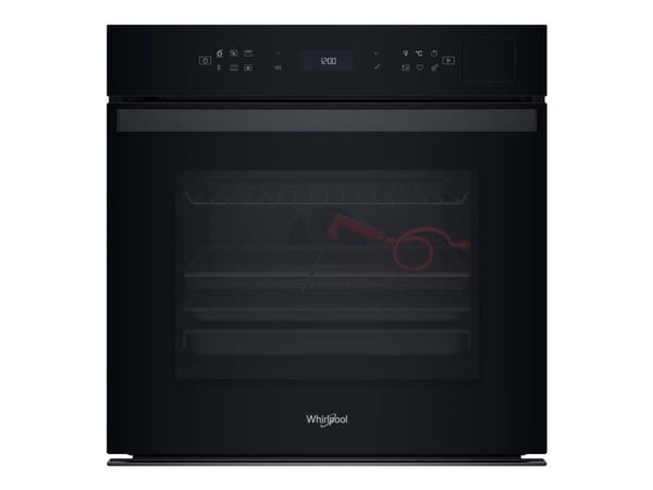 Whirlpool WOI6A8FPT1SBA, Keskikokoinen, Sähköuuni, 73 L, 73 L, Hydrolyyttinen + pyrolyyttinen, Kiinteä