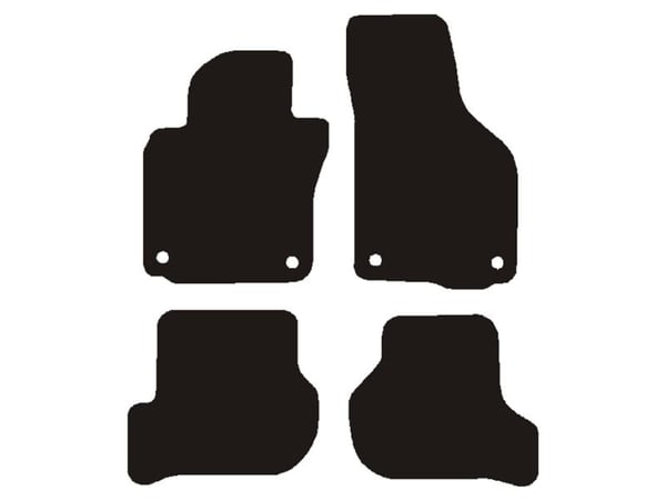 Mats VW Golf VI 2009-2012 Musta neulahuopa