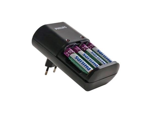 Philips MultiLife Batterilader SCB1490NB/12, Nikkelmetallhydrid (NiMH), AA, AAA, Batterier medfølger