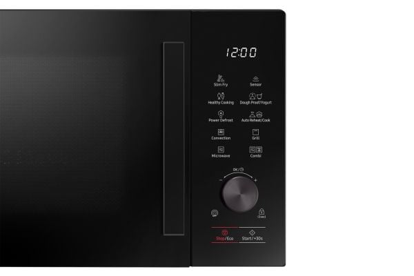 Samsung MC28A5137CK, Benkeplate, Kombinasjon mikrobølge, 28 l, 900 W, Innebygd skjerm, LED