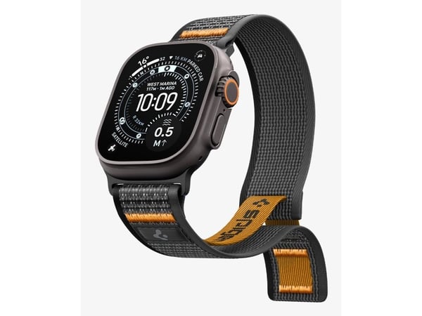Spigen Athlex Air 2, Band, Smartklokke, Svart, Oransje, Apple, Apple - Apple Watch Ultra 3 (49mm), Apple - Apple Watch Ultra 2 (49mm), Apple - Appl...