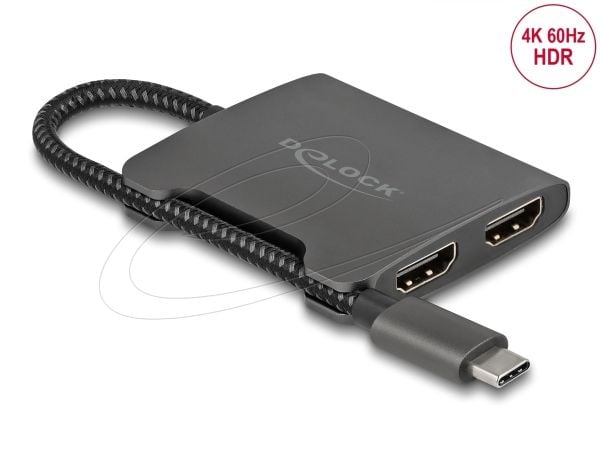 Delock - Video/lyd-splitter - 2 x HDMI - stasjonær