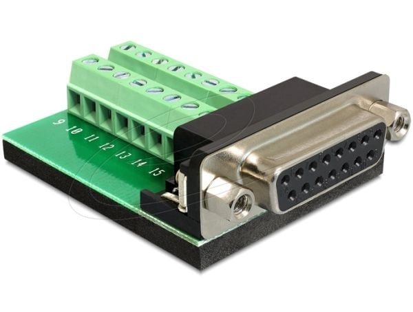 Delock - Seriell adapter - 15 pin D-Sub (DB-15) (hunn) til 16-pinners terminalblokk