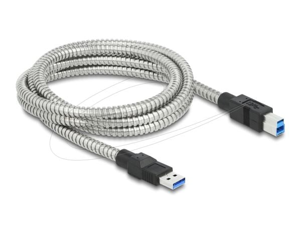 Delock - USB-kabel - USB-type A (hann) til USB Type B (hann) - USB 3.2 Gen 1 - 2 m - sølv
