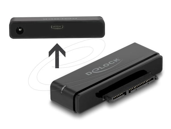 Delock - Gränssnittsadapter - 2.5", 3.5" - SATA 6Gb/s - USB 3.2 (Gen 2) - svart