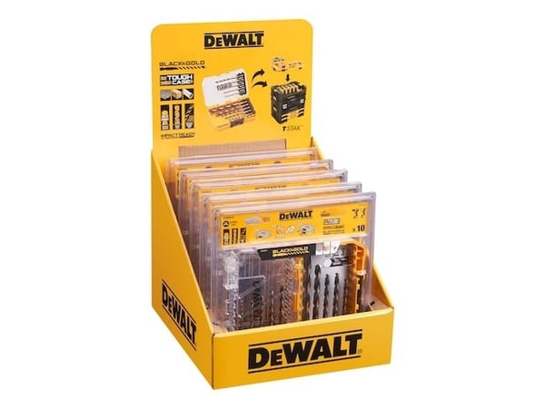 DeWALT DT20620-QZ, Pora, Poranteräsetti, musta, Kulta, 10 kpl