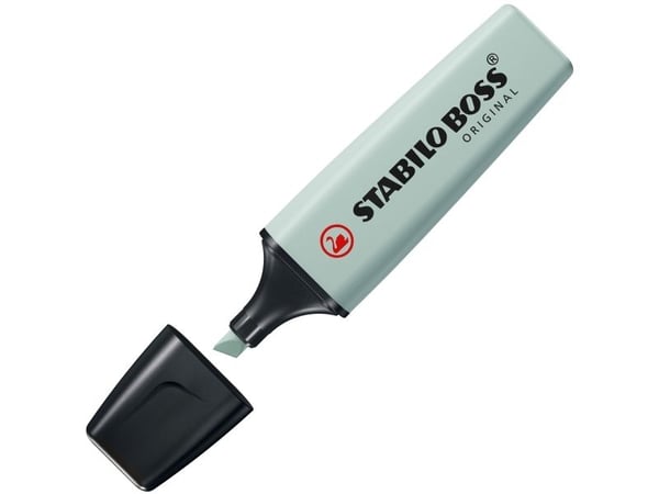 STABILO BOSS ORIGINAL NatureColors, 1 stykker, Grønn, 18 år, Meisel tupp, Sort, Grønn, Plast