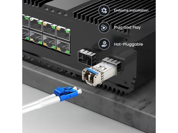 Splitter Extralink SFP 1,25G 2 stk. | SFP-modul | 1,25 Gbps, LC/UPC, 1310 nm, 20 km, enkeltmodus, DOM (for HP / Aruba)