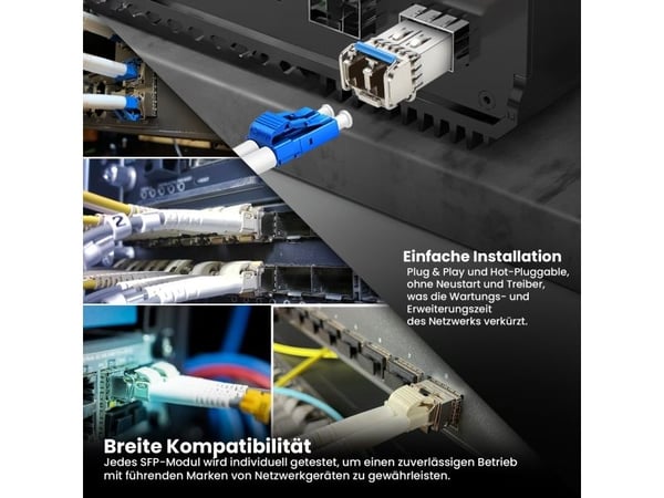 Splitter Extralink SFP 1,25G 2 stk. | SFP-modul | 1,25 Gbps, LC/UPC, 1310 nm, 20 km, enkeltmodus, DOM (for HP / Aruba)