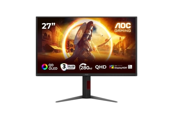AOC G4 Q27G4ZD, 67,3 cm (26,5"), 2560 x 1440 piksler, Quad HD, QD-OLED, 0,03 ms, Sort, Rød