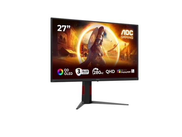 AOC G4 Q27G4ZD, 67,3 cm (26,5"), 2560 x 1440 piksler, Quad HD, QD-OLED, 0,03 ms, Sort, Rød