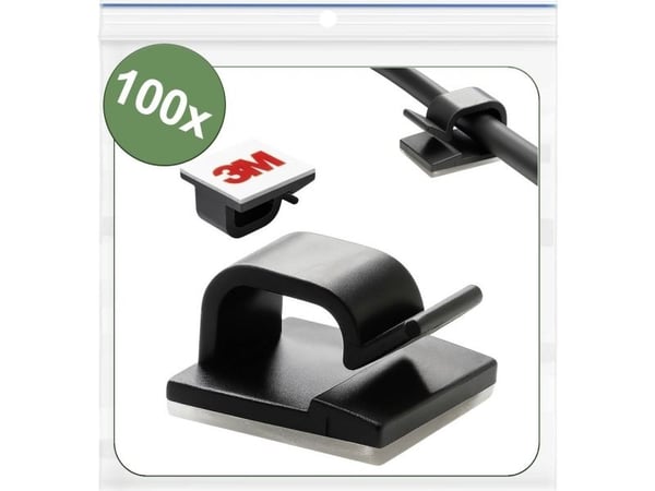 Quadrios 25CA750 Kaapeliklipsit Itseliimautuvat 25CA750 Bundle-Ø-alue 1-7 mm Musta 100 kpl