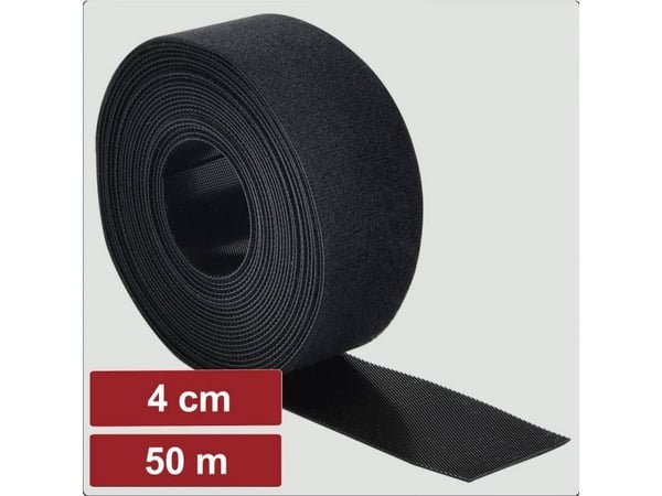 Elektronisk Garage EG25CA119 kardborreband för montering - statisk loop - (L x B) 50 m x 4 cm svart