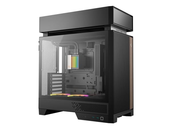 DeepCool CL6600 - Mid tower - ATX - sidepanel med vindu (herdet glass) - ingen strømforsyning (ATX / SFX / SFX-L) - svart - USB/lyd