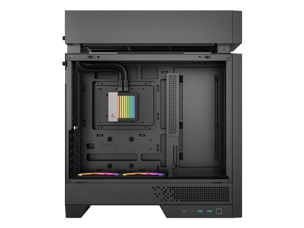 DeepCool CL6600 - Mid tower - ATX - sidepanel med vindu (herdet glass) - ingen strømforsyning (ATX / SFX / SFX-L) - svart - USB/lyd