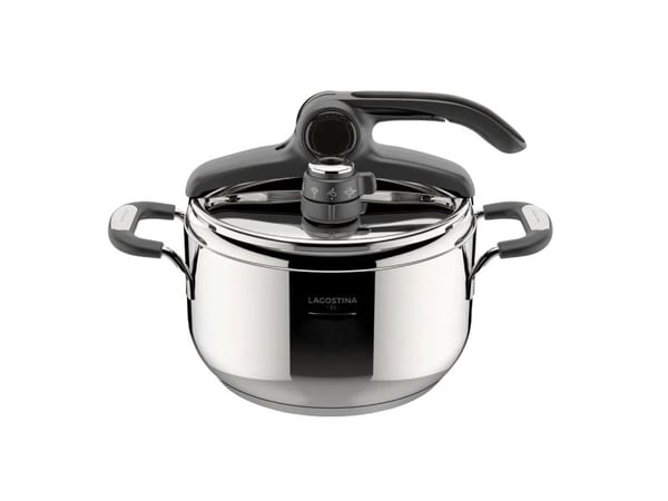 Lagostina 8900524552, 5 L, Rustfritt stål, 22 cm, Silikone, Sort, 4 person(er)