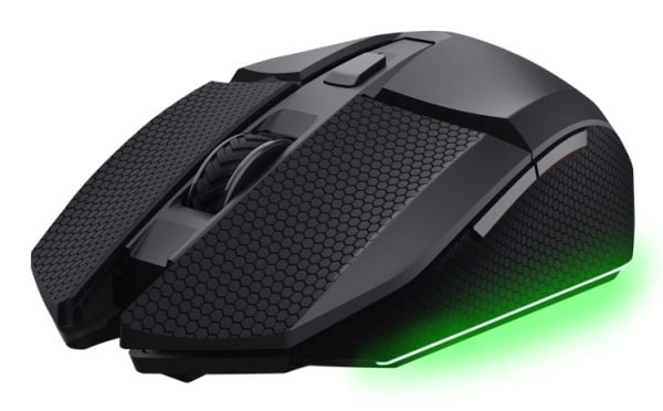 Trust GXT 122 Felox+, Høyre hendt, Optisk, RF trådløs + Bluetooth, 10000 DPI, Svart