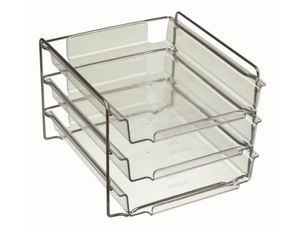 Brevfack Bantex Vision, A4, med stativ, 3-pack, kristallklart