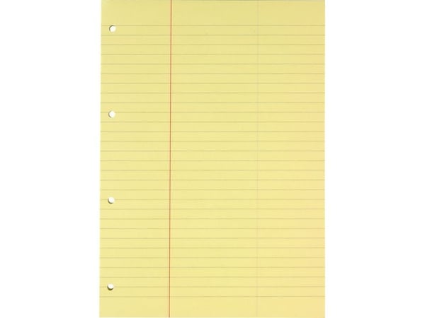 Bantex 100051856, 210 x 297 mm (A4), Linjerte ark, 80 g/m², Gult, 210 mm, 295 mm