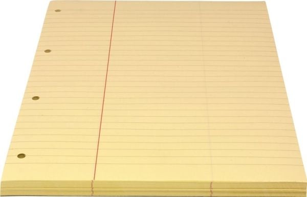 Bantex 100051856, 210 x 297 mm (A4), Linjerte ark, 80 g/m², Gult, 210 mm, 295 mm