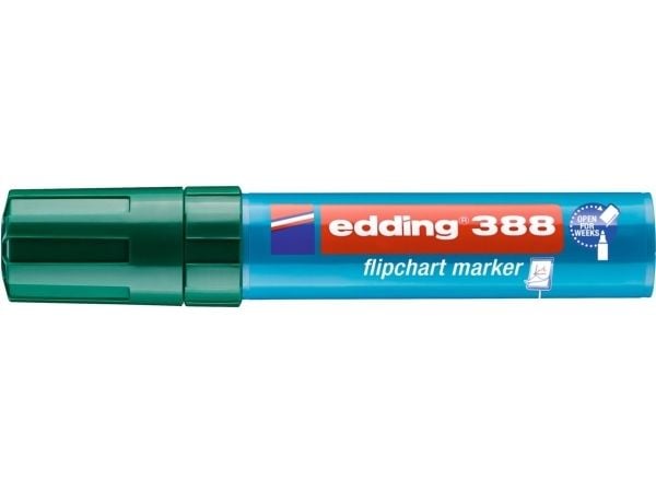 Edding 388, 1 kpl, Vihreä, Taltan pää, Turkoosi, Muovi, Pyöreä
