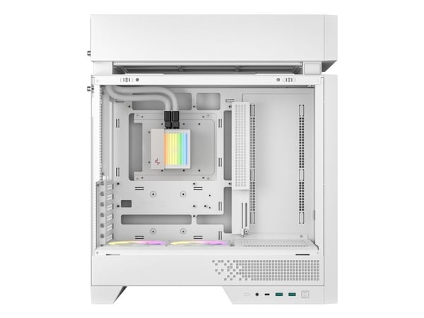 DeepCool CL6600 WH - Mid tower - ATX - sidepanel med vindu (herdet glass) - ingen strømforsyning (ATX / SFX / SFX-L) - hvit - USB/lyd