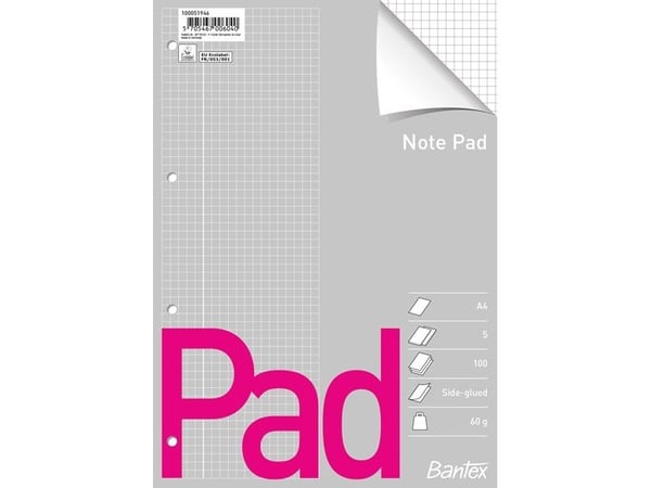 Bantex 100051946, 210 x 297 mm (A4), Rute papir, 60 g/m², 210 mm, 297 mm, 8 mm