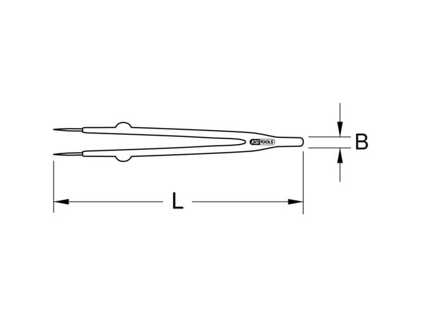 KS Tools 1171627 Pinsetit litteät 130 mm