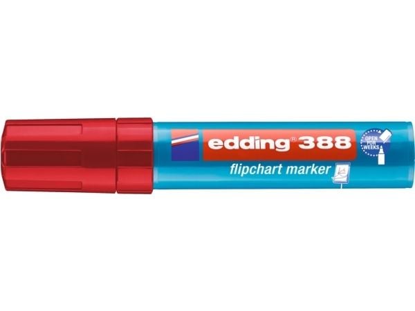 Edding 388, 1 stykker, Rød, Meisel tupp, Turkis, Plast, Rund