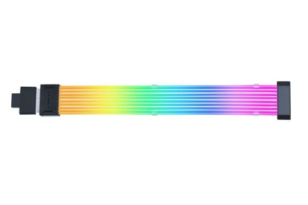Lian Li Strimer Wireless, 12+4 pin, musta, Läpinäkyvä, Silikoni, Kestomuovinen elastomeeri, 0,34 m, 1 kpl