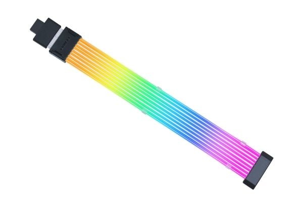 Lian Li Strimer Wireless, 12+4 pin, musta, Läpinäkyvä, Silikoni, Kestomuovinen elastomeeri, 0,34 m, 1 kpl