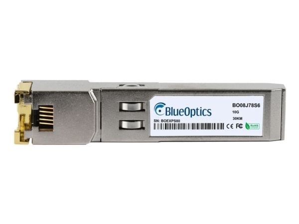 BlueOptics S0G18A-BO, Fiberoptik, 10000 Mbit/s, RJ-45, SFP+, 30 m, Rostfritt stål