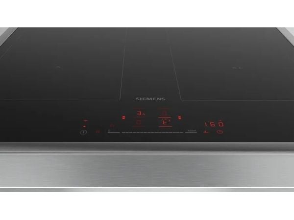 Siemens iQ500 ED645HQC1E, Sort, Rustfritt stål, Innebygget, 60 cm, Sonebasert induksjon, Glass-keramikk, 4 zone(s)